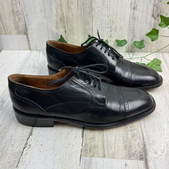 Bostonian Florentine Dress Shoes Men\'s 9M Black Leather Cap Toe Italy main image 8